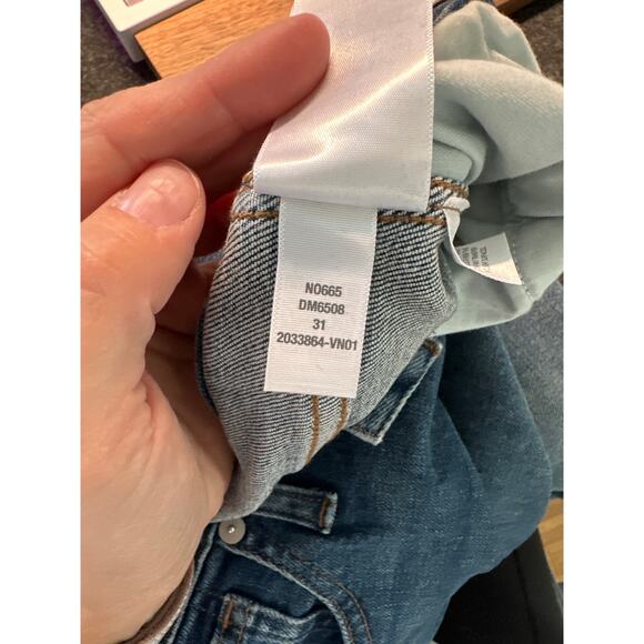 Madewell Women's Straight Leg Jeans - Dark Blue - Picture 5 of 6